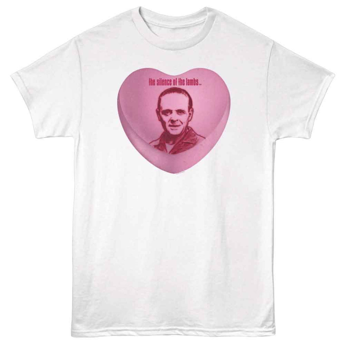 silence of the lambs candy heart white t-shirt