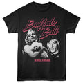 Black SILENCE OF THE LAMBS t-shirt with 'Buffalo Bill' graphic design featuring a person holding a child and text.