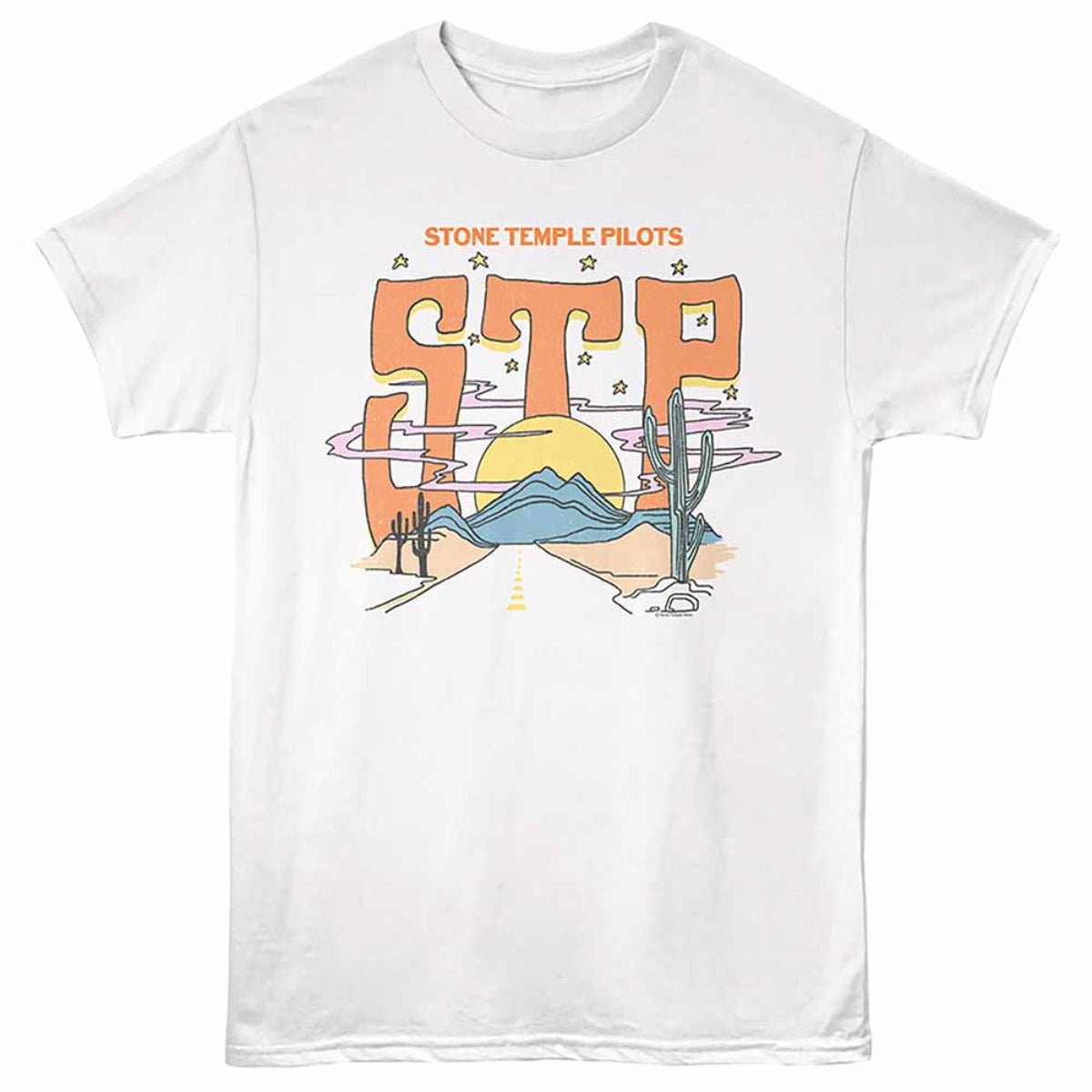 STONE TEMPLE PILOTS-STP DESERT SCENE-WHITE ADULT S/S TSHIRT-S