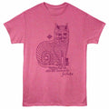 STONE TEMPLE PILOTS-STP STRIPED CAT-RETRO PINK HEATHER ADULT S/S TSHIRT-S