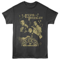 Black t-shirt with vintage-style Elvis Presley graphic and 'Sun Records' logo on a white background.