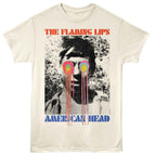 T-shirt with 'The Flaming Lips' and 'American Head' design on a white background