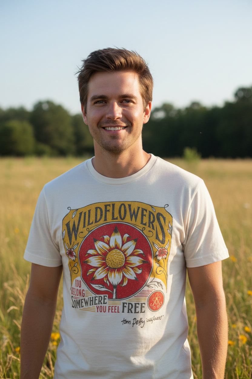 MAN WEARING TOM PETTY TEE TPH504S, TPH504M, TPH504L, TPH504XL, TPH504XXL, TPH504XXXL, TPH504XXXXL