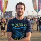 MAN WEARING TOM PETTY TEE TPH514S, TPH514M, TPH514L, TPH514XL, TPH514XXL, TPH514XXXL, TPH514XXXXL, TPH514XXXXXL