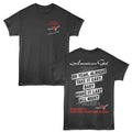 Black t-shirt with 'American Girl' design on front and back, featuring text and logo.