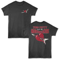 Black t-shirt with 'Tom Petty and the Heartbreakers' design on a white background