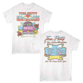 White t-shirt with Tom Petty and the Heartbreakers graphic design on a white background