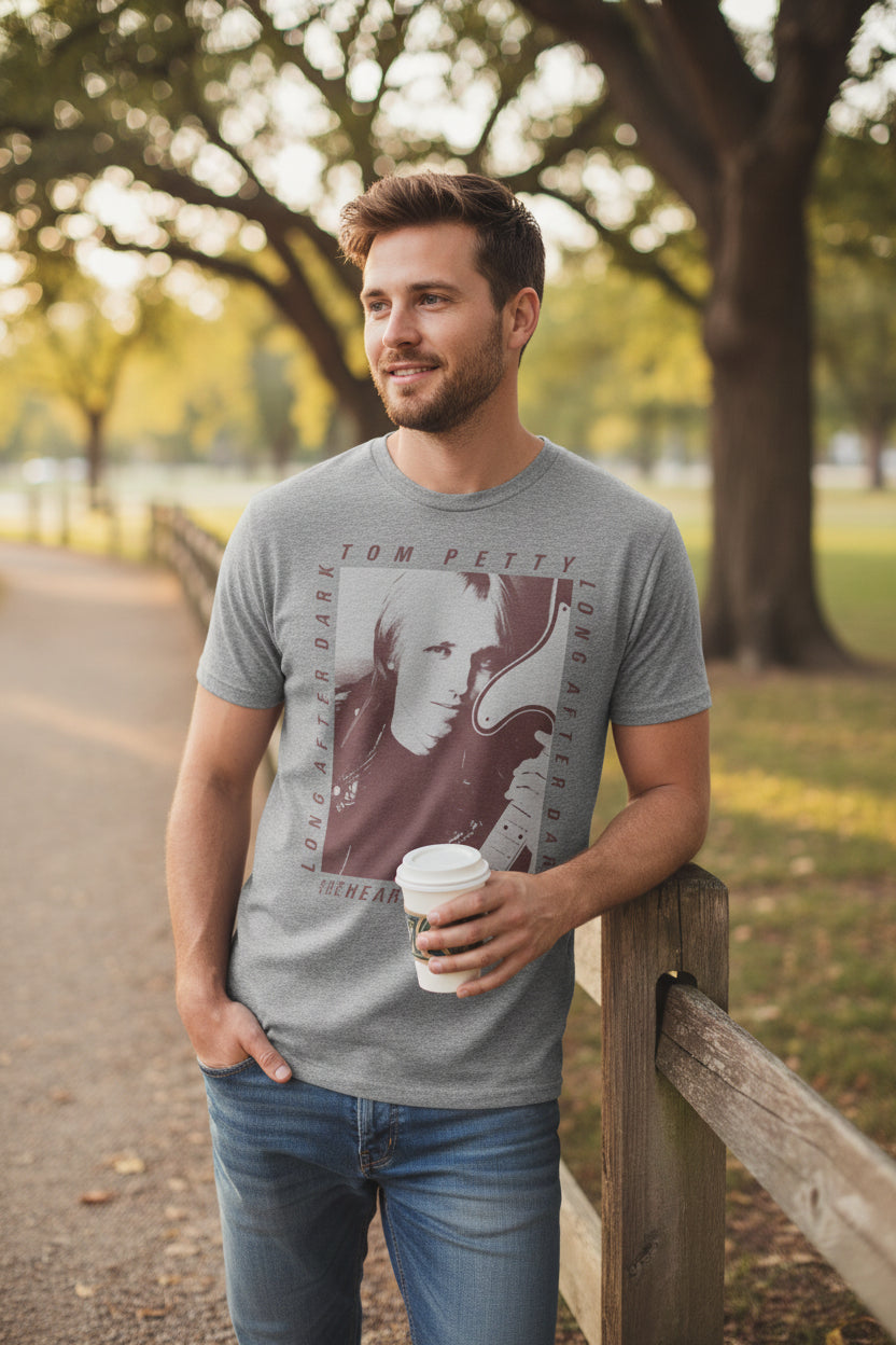 MAN WEARING TOM PETTY TEE TPH553S, TPH553M, TPH553L, TPH553XL, TPH553XXL, TPH553XXXL, TPH553XXXXL, TPH553XXXXXL