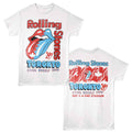 White t-shirt with Rolling Stones Toronto Steel Wheels Tour design on a white background