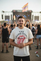 MAN WEARING ROLLING STONES TEE TRS537S, TRS537M, TRS537L, TRS537XL, TRS537XXL, TRS537XXXL, TRS537XXXXL