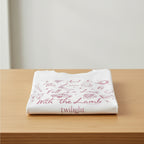 White t-shirt with pink text and graphics on a white background folded on a table. TWI5140S, TWI5140M, TWI5140L, TWI5140XL, TWI5140XXL, TWI5140XXXL, TWI5140XXXXL, TWI5140XXXXXL