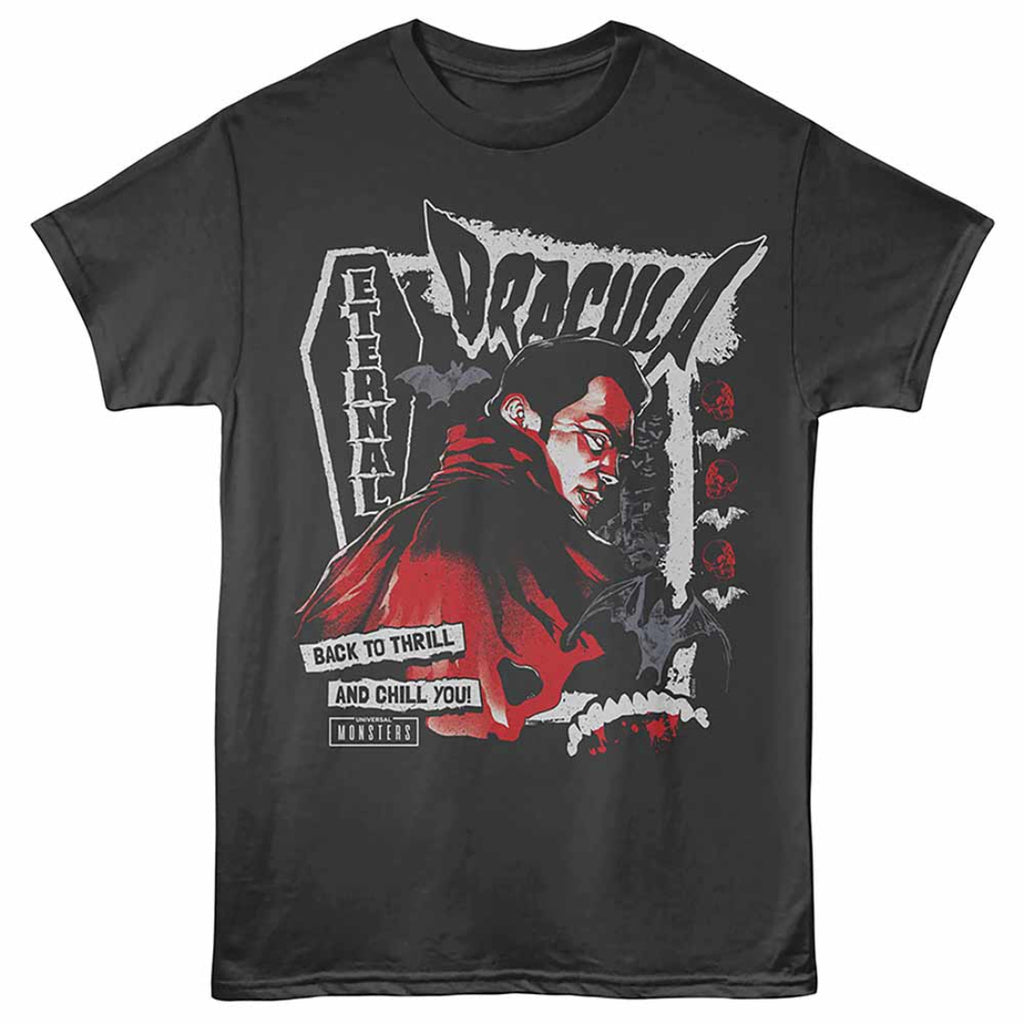 UNIVERSAL MONSTERS-UNIVERSAL MONSTERS ETERNAL COFFIN-SMOKE ADULT S/S TSHIRT-S