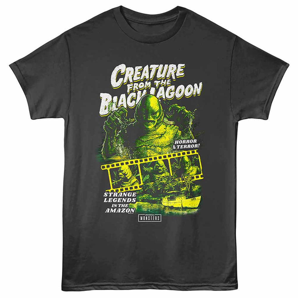 UNIVERSAL MONSTERS-UNIVERSAL MONSTERS BLACK LAGOON REEL-SMOKE ADULT S/S TSHIRT-S