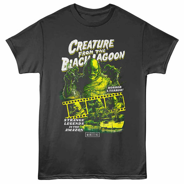 UNIVERSAL MONSTERS-UNIVERSAL MONSTERS BLACK LAGOON REEL-SMOKE ADULT S/S TSHIRT-S