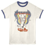 T-shirt with Weezer graphic design on a white background