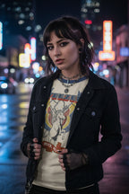 WOMAN WEARING WEEZER TEE WEEZ542-211S, WEEZ542-211M, WEEZ542-211L, WEEZ542-211XL, WEEZ542-211XXL