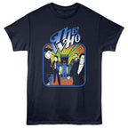 Navy blue t-shirt with 'The Who' band graphic on a white background