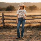 WOMAN WEARING WAYLON JENNINGS TEE WYJ504S, WYJ504M, WYJ504L, WYJ504XL, WYJ504XXL, WYJ504XXXL, WYJ504XXXXL