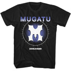 Black t-shirt with 'Mugatu' and 'Zoolander' design on a white background