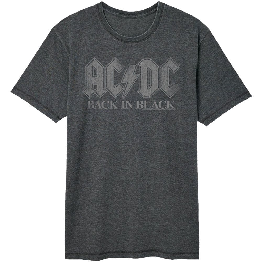 AC/DC Back in Black Vintage Wash T-Shirt ACDC5199-VINWSHS, ACDC5199-VINWSHM, ACDC5199-VINWSHL, ACDC5199-VINWSHXL, ACDC5199-VINWSHXXL