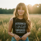 WOMAN WEARING AEROSMITH TANK TOP AERO569-329S, AERO569-329M, AERO569-329L, AERO569-329XL, AERO569-329XXL