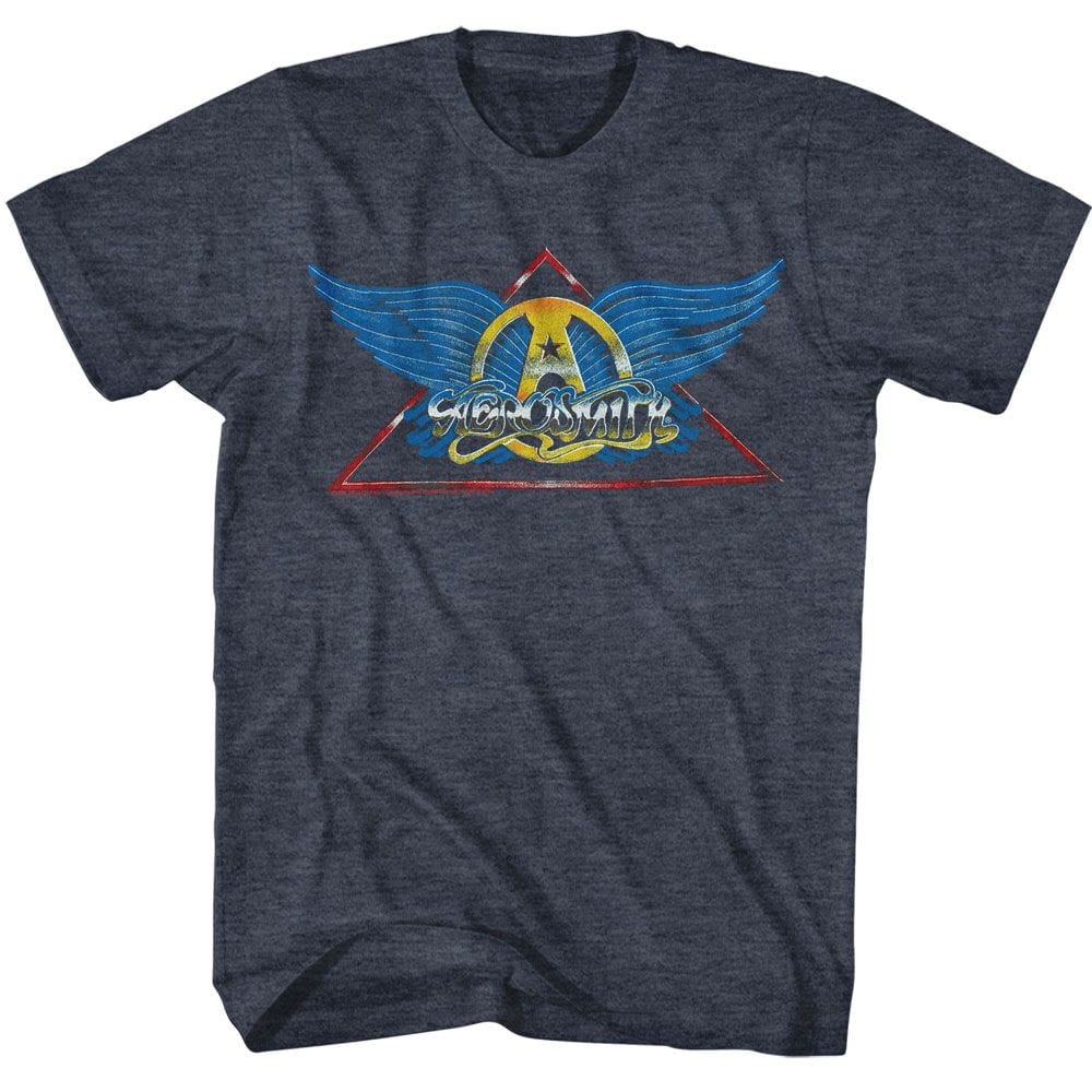 Aerosmith Logo Navy Heather T-Shirt