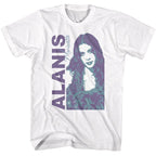 Alanis Morissette Photo Purple and White Unisex T-Shirt