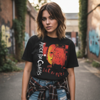 WOMAN WEARING ALICE IN CHAINS JAR OF FLIES SHIRT AIC503S, AIC503M, AIC503L, AIC503XL, AIC503XXL, AIC503XXXL, AIC503XXXXL, AIC503XXXXXL