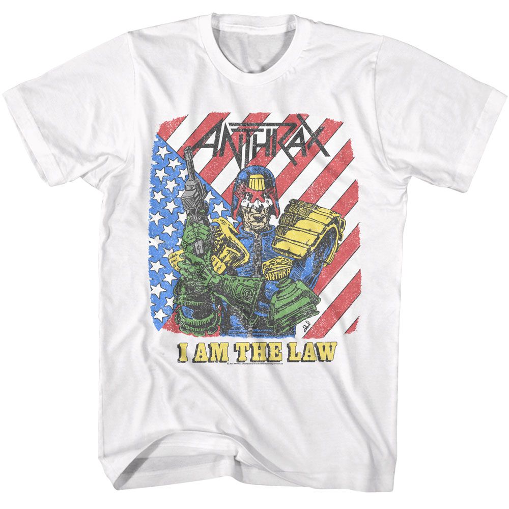 Shirt Anthrax I am the Law Official T-Shirt