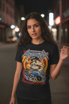 WOMAN WEARING ANTHRAX TEE ATX507S, ATX507M, ATX507L, XATX507L, XATX507XL, ATX507XXXL, ATX507XXXXL, ATX507XXXXXL