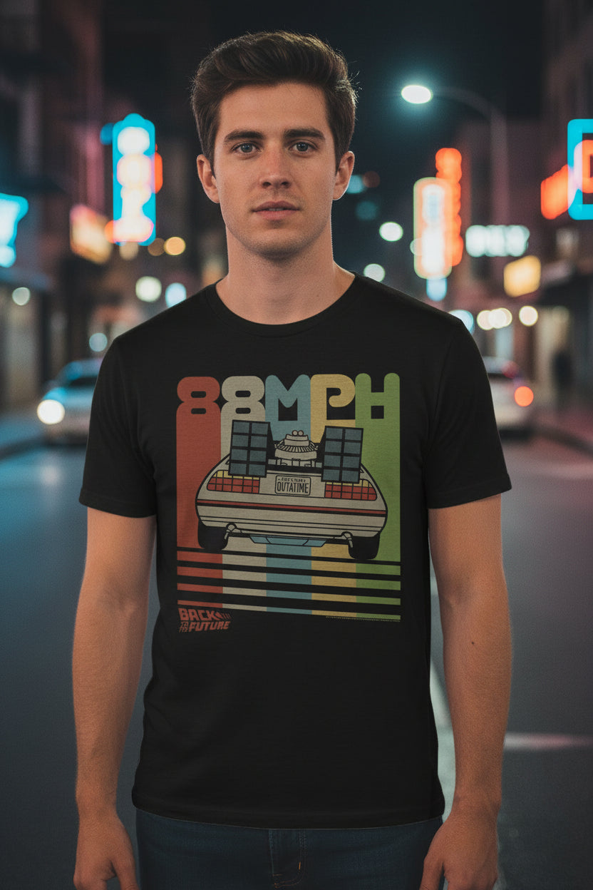MAN WEARING BTTF TEE BTF5367S, BTF5367M, BTF5367L, BTF5367XL, BTF5367XXL, BTF5367XXXL, BTF5367XXXXL, BTF5367XXXXXL