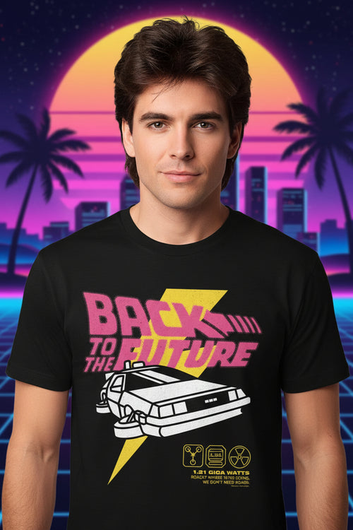 MAN WEARING BTTF TEE BTF5453S, BTF5453M, BTF5453L, BTF5453XL, BTF5453XXL, BTF5453XXXL, BTF5453XXXXL, BTF5453XXXXXL