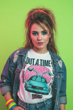 WOMAN WEARING BACK TO THE FUTURE TEE BTF5428S, BTF5428M, BTF5428L, BTF5428XL, BTF5428XXL, BTF5428XXXL, BTF5428XXXXL, BTF5428XXXXXL