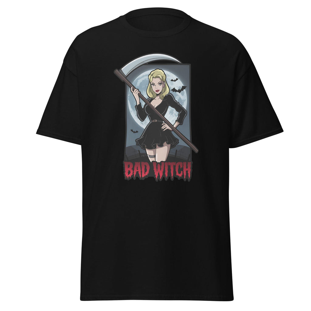 Black / S Bad Witch Halloween Unisex T-Shirt 9017416_11546