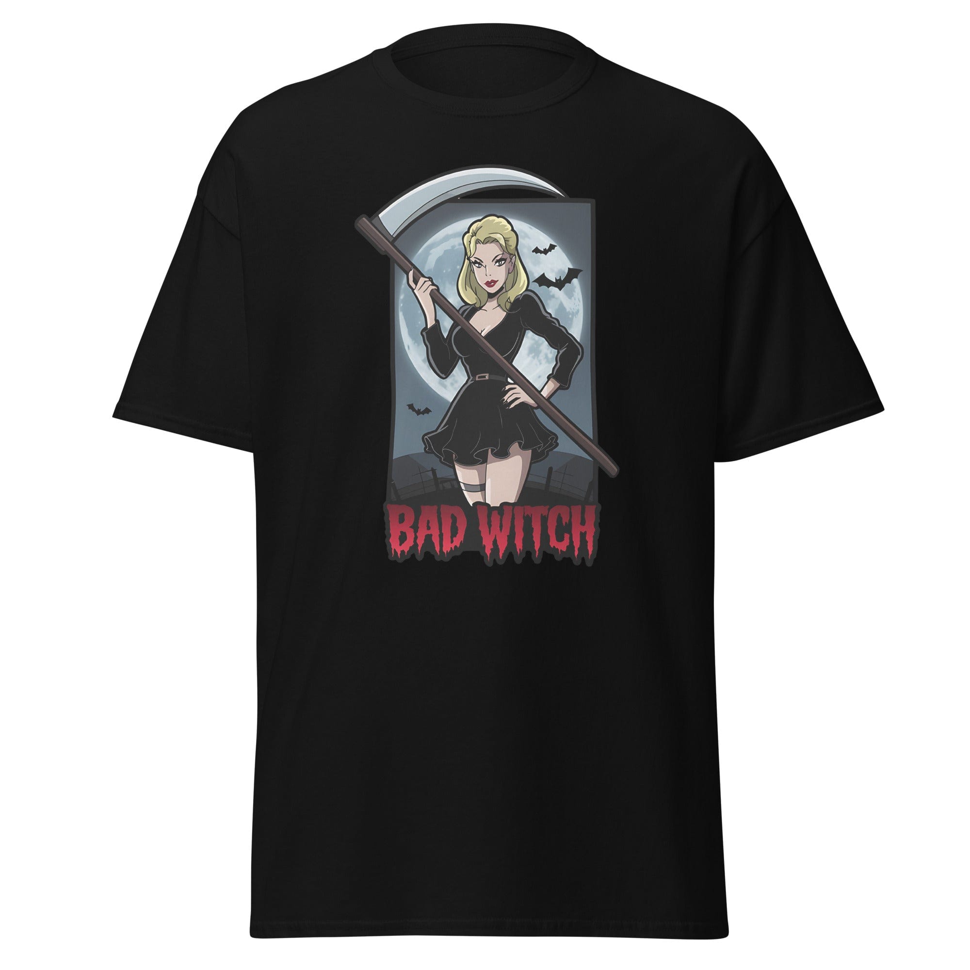 Black / S Bad Witch Halloween Unisex T-Shirt 9017416_11546