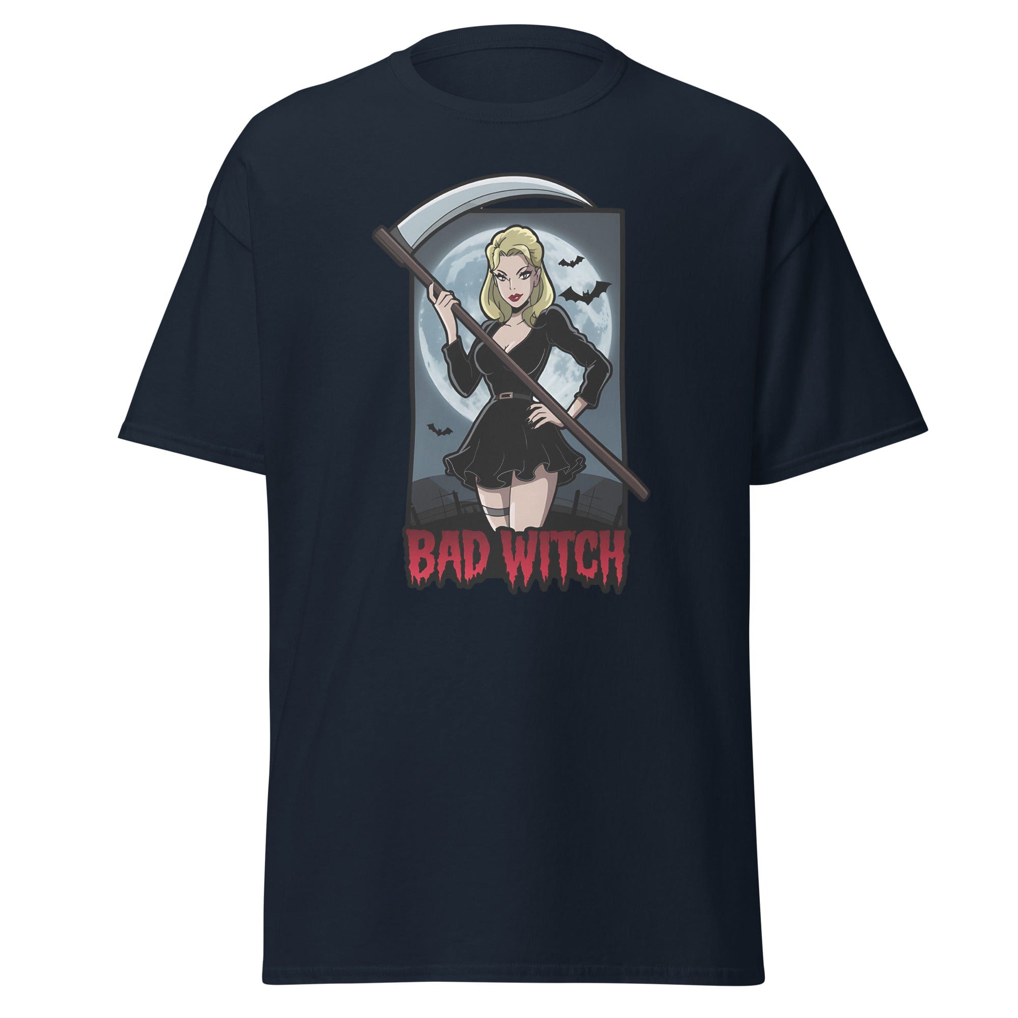 Navy / S Bad Witch Halloween Unisex T-Shirt 9017416_11561