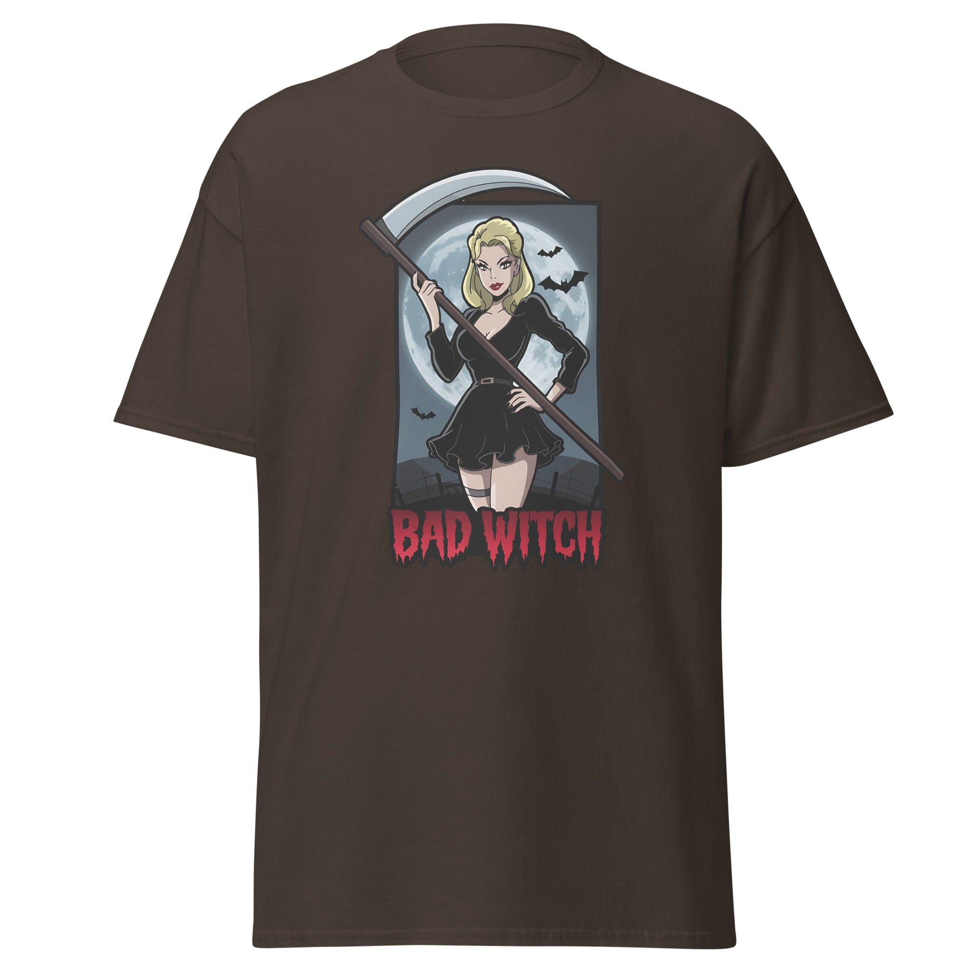 Dark Chocolate / S Bad Witch Halloween Unisex T-Shirt 9017416_15837
