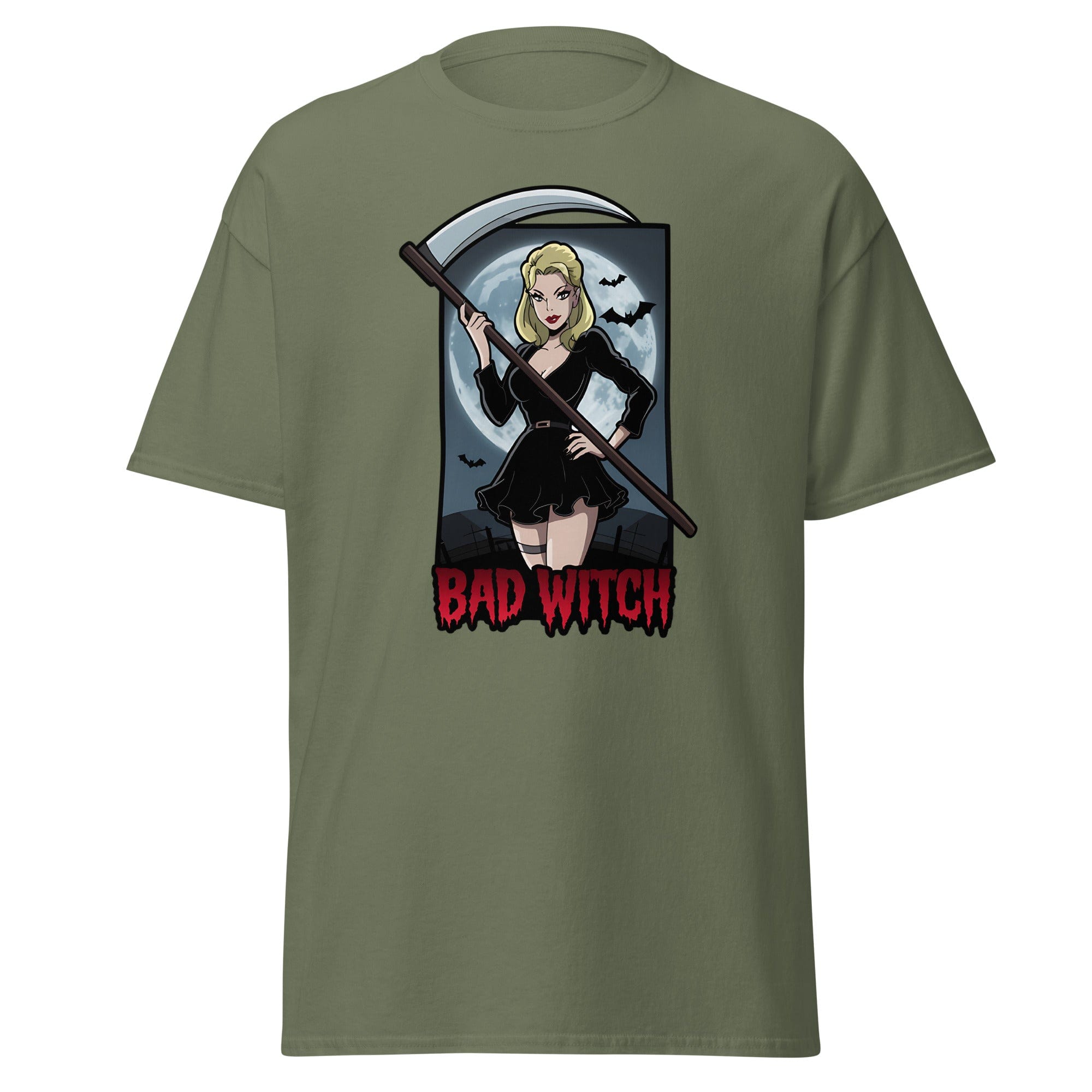 Military Green / S Bad Witch Halloween Unisex T-Shirt 9017416_15867