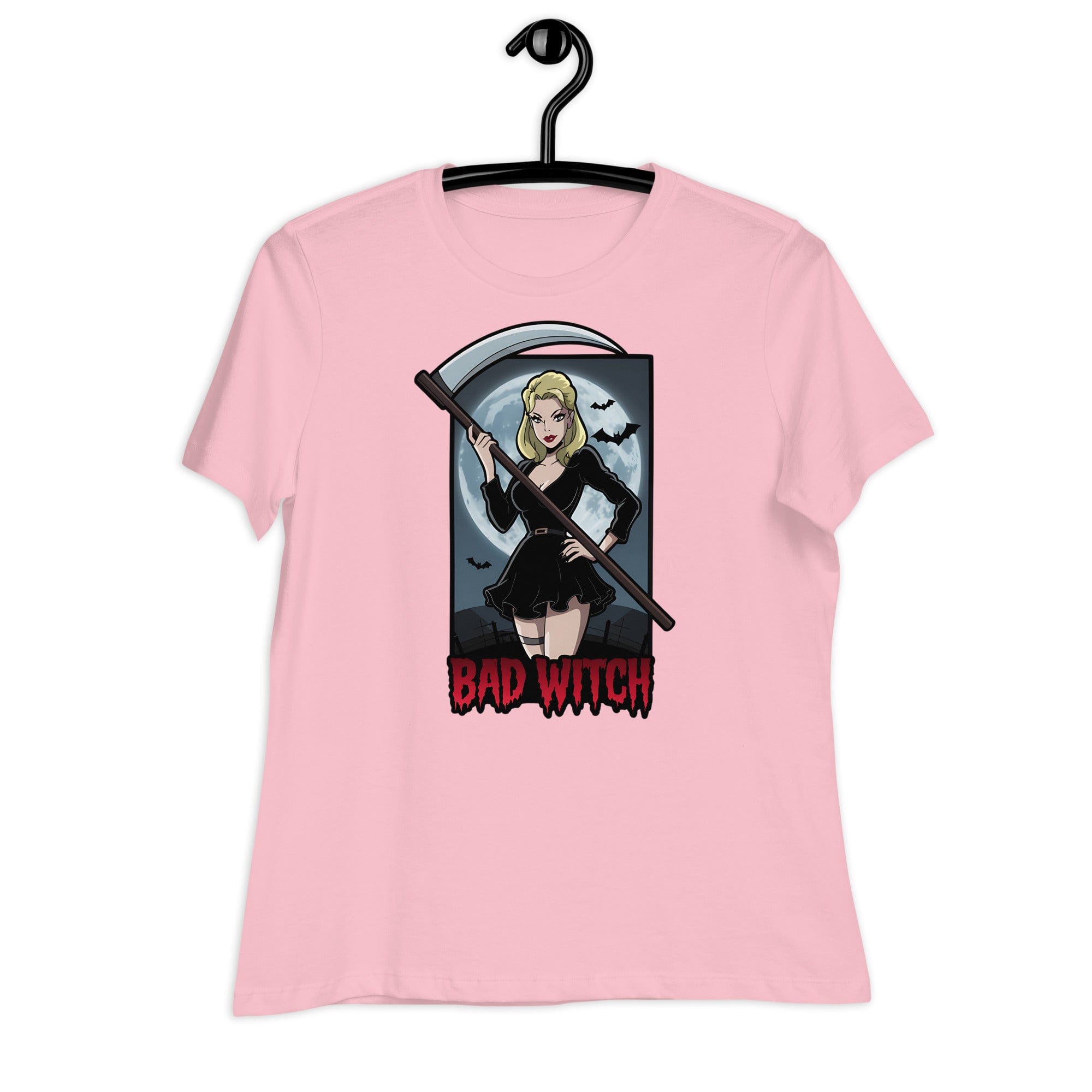 Pink / S Bad Witch Halloween Women's Relaxed T-Shirt 5951115_10241