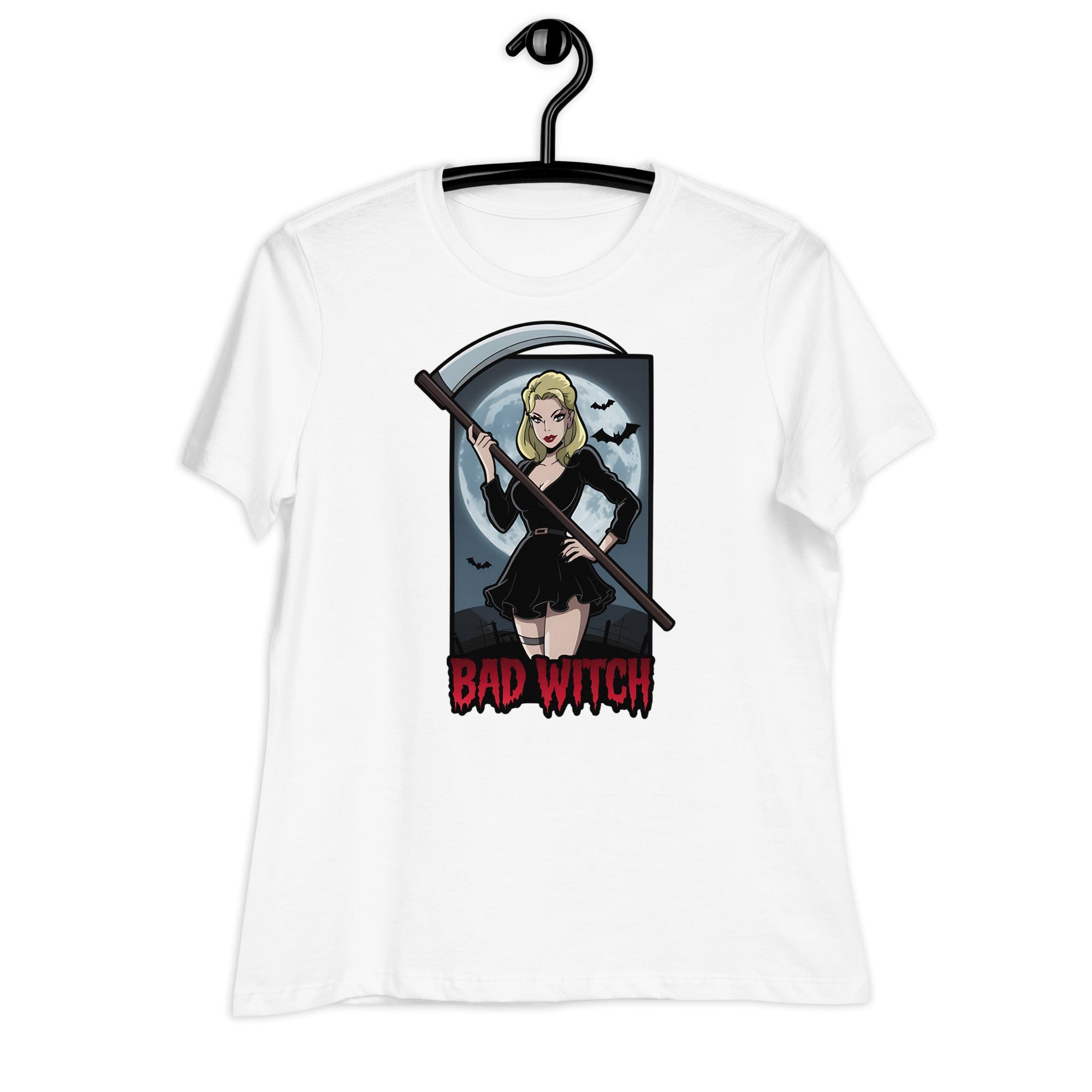 White / S Bad Witch Halloween Women's Relaxed T-Shirt 5951115_10252