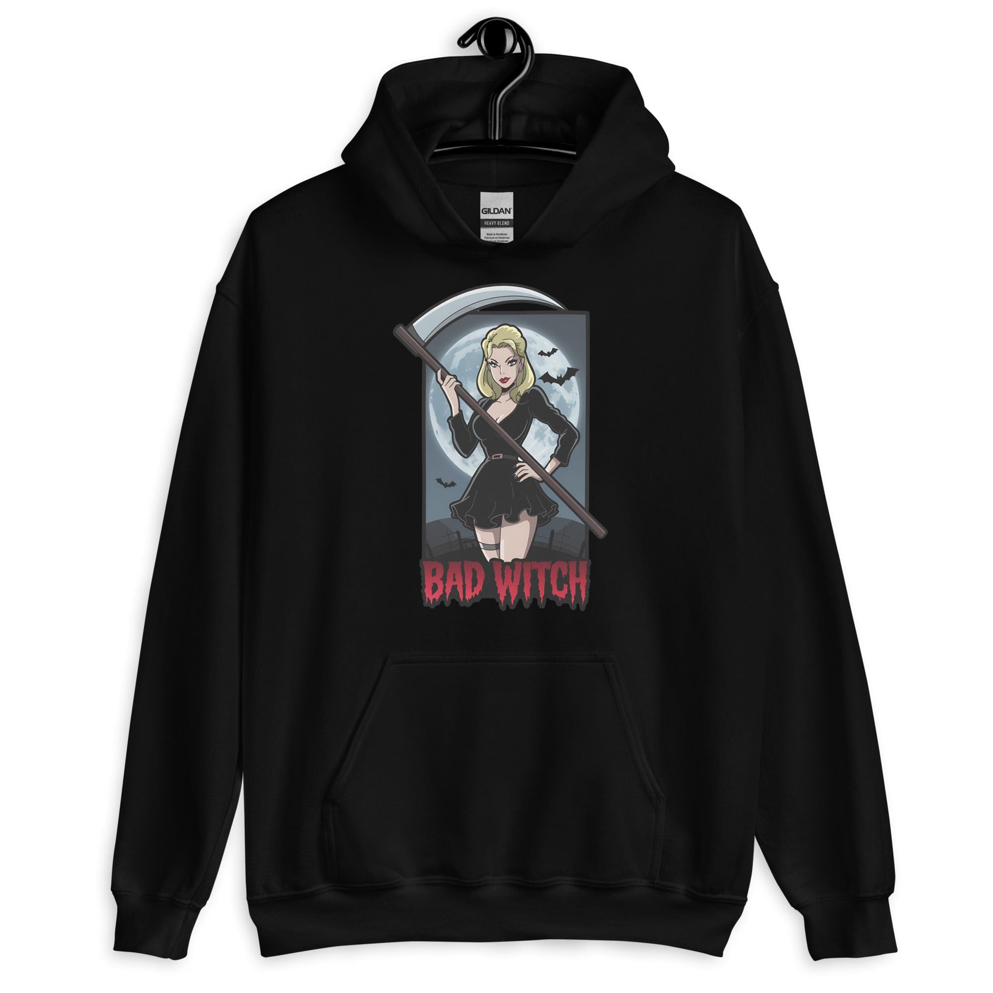 Black / S Bad Witch Unisex Pullover Hoodie 7183455_5530