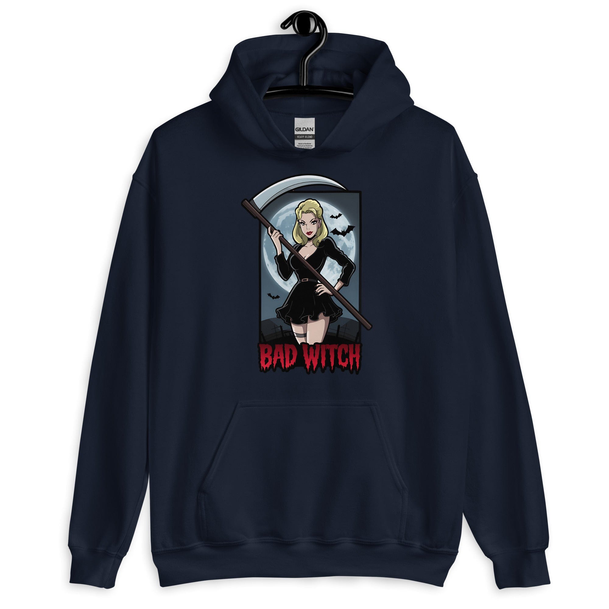 Navy / S Bad Witch Unisex Pullover Hoodie 7183455_5594