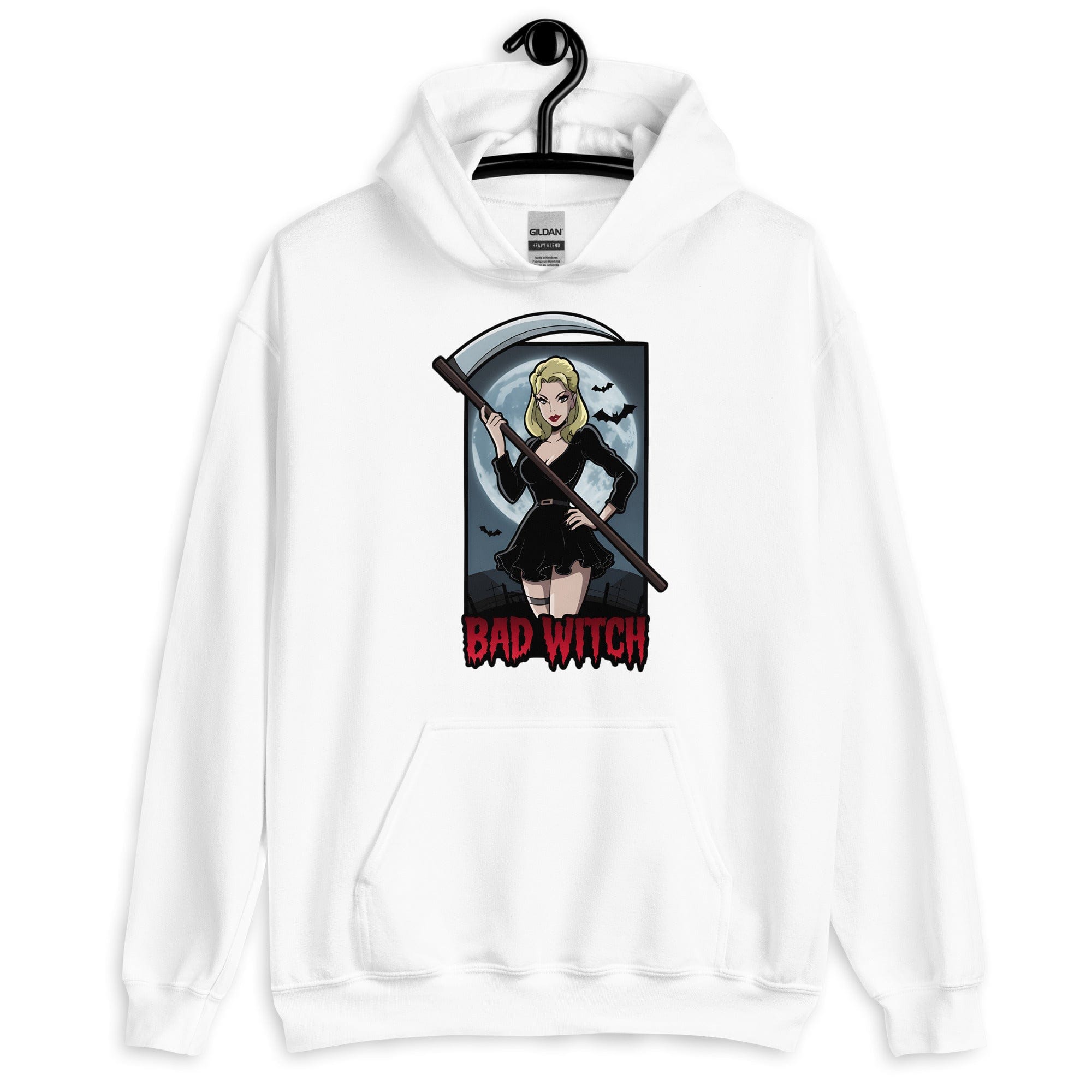 White / S Bad Witch Unisex Pullover Hoodie 7183455_5522