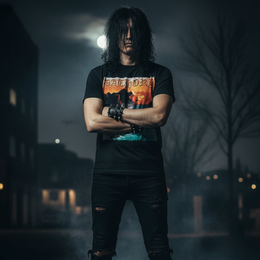 MAN WEARING BATHORY TEE MM-BA-002S, MM-BA-002M, MM-BA-002L, MM-BA-002X, MM-BA-002XX, MM-BA-002XXX