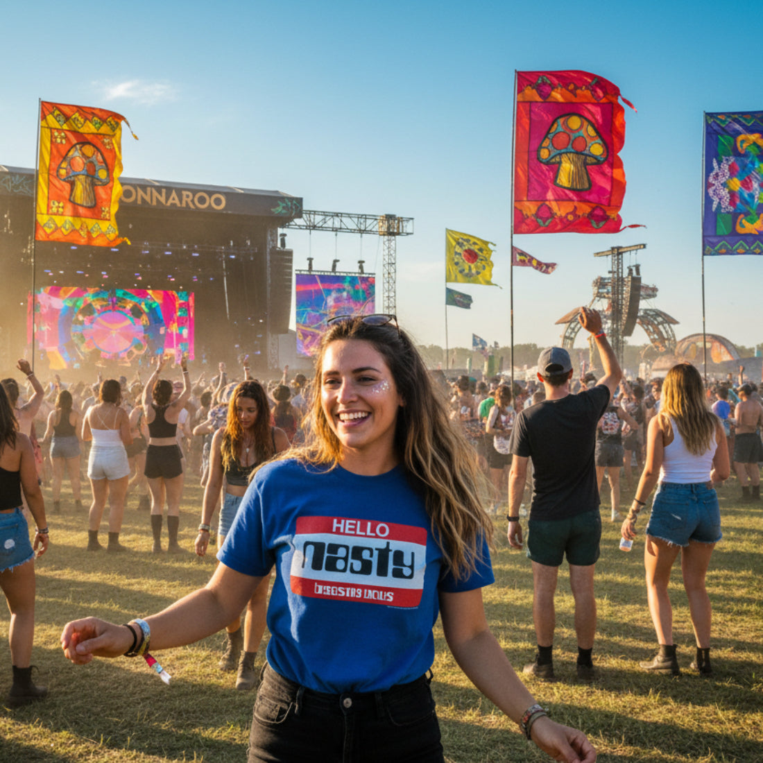 woman wearing a beastie boys tee BBS521S, BBS521M, BBS521L, BBS521XL, BBS521XXL, BBS521XXXL, BBS521XXXXL, BBS521XXXXXL