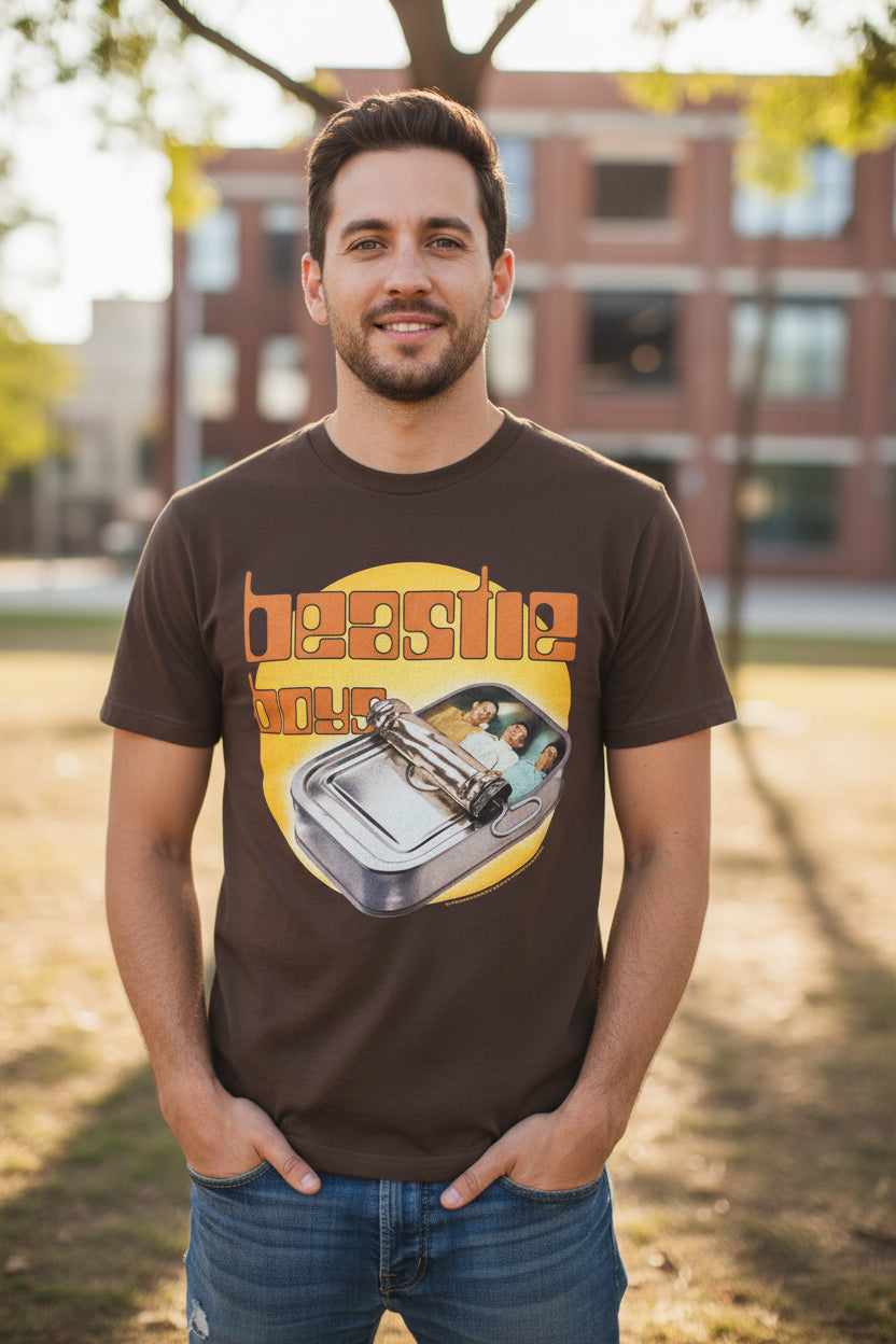 man wearing beastie boys tee BBS510S, BBS510M, BBS510L, BBS510XL, BBS510XXL, BBS510XXXL