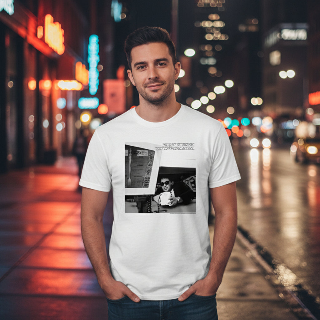 man wearing beastie boys tee. BBS519S, BBS519M, BBS519L, BBS519XL, BBS519XXL, BBS519XXXL, BBS519XXXXL, BBS519XXXXXL