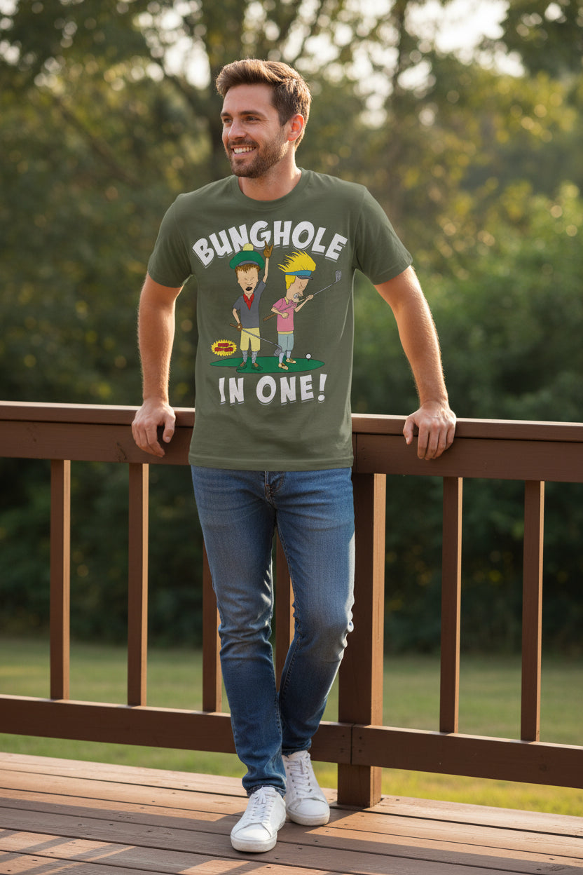 MAN WEARING BEAVIS AND BUTTHEAD TEE BVBU532S, BVBU532M, BVBU532L, BVBU532XL, BVBU532XXL