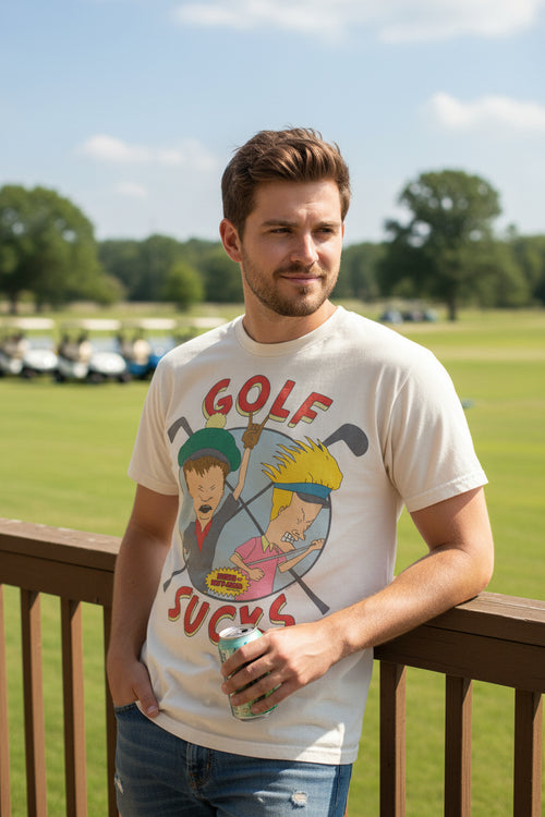 MAN WEARING BEAVIS AND BUTTHEAD TEE BVBU533S, BVBU533M, BVBU533L, BVBU533XL, BVBU533XXL, BVBU533XXXL, BVBU533XXXXL