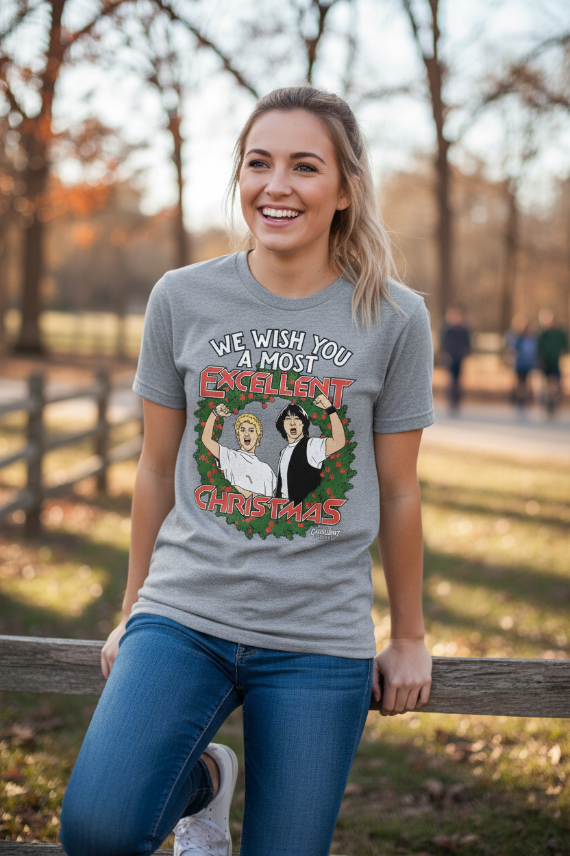 WOMAN WEARING BILL AND TEDS TEE BNT5173S, BNT5173M, BNT5173L, BNT5173XL, BNT5173XXL, BNT5173XXXL, BNT5173XXXXL, BNT5173XXXXXL